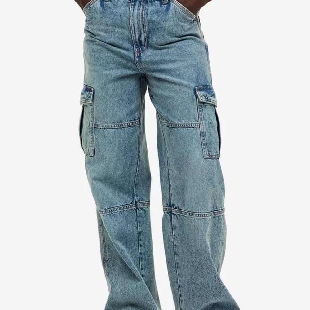 Denim Cargo Jeans